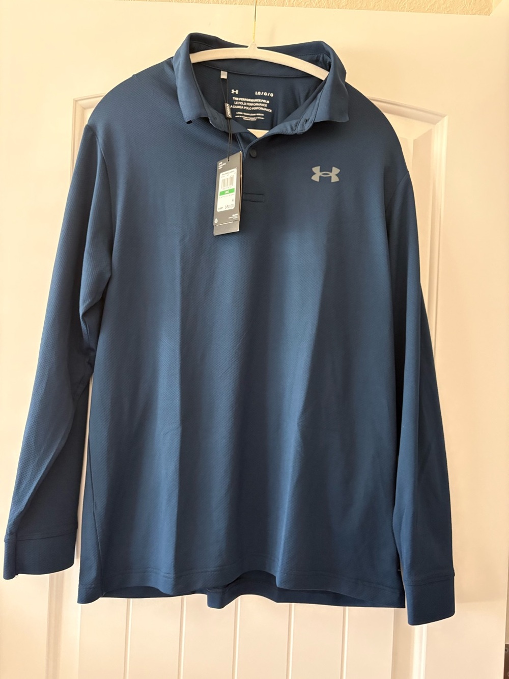 Under Armour Men’s Long Sleeve Polo in Navy